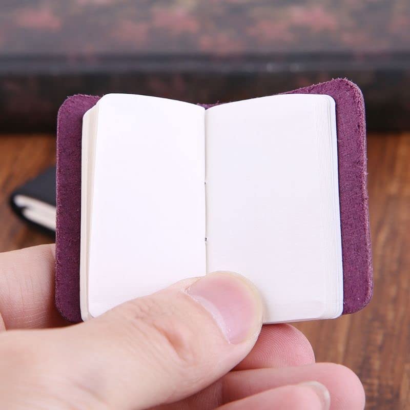 MVNOIRE Portable Leather Travel Book Mini Journal Booklet Handmade Cover With Insert Brochure Creative Accessories Writing Gifts For Men