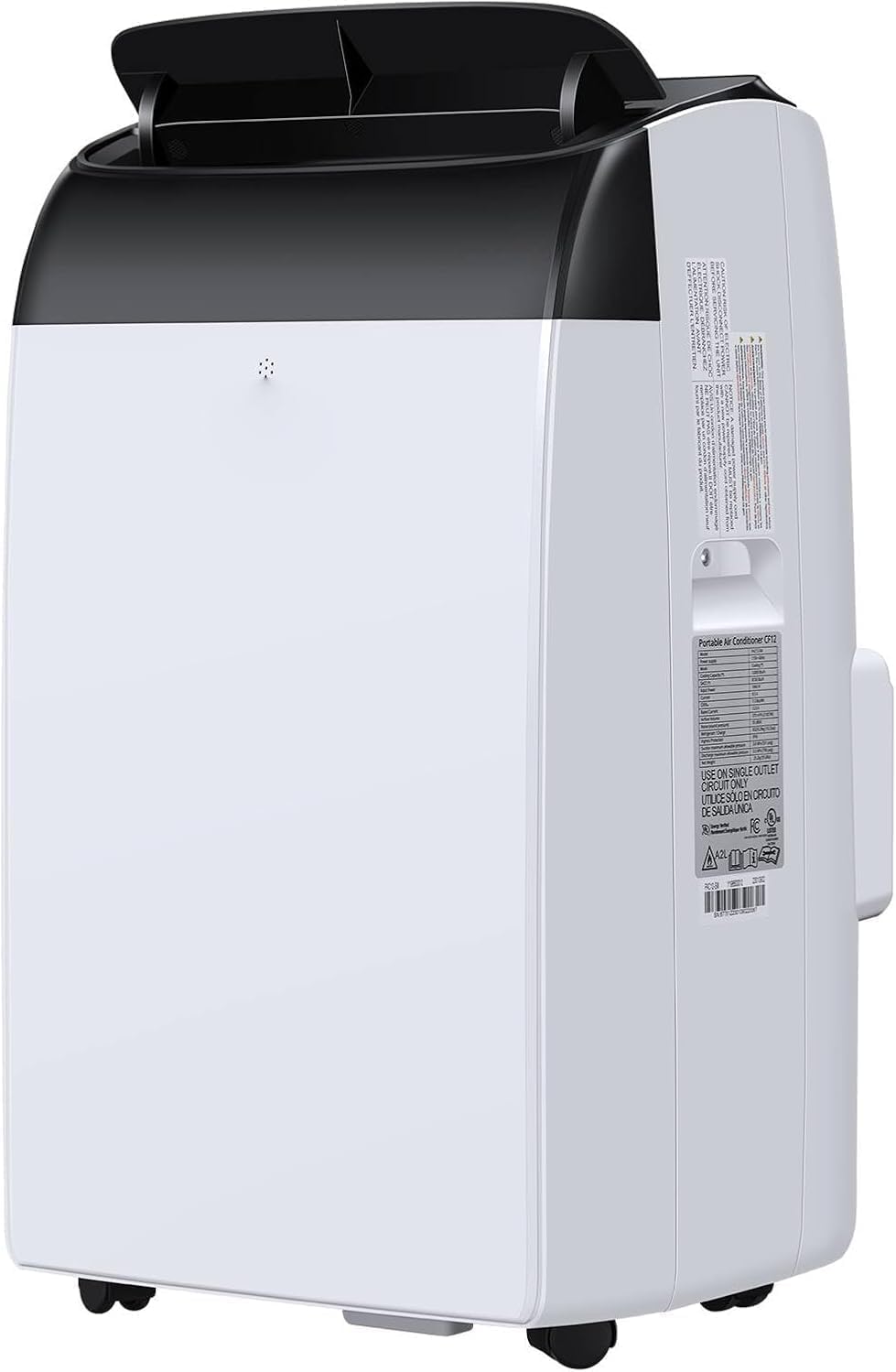 14000 BTU Portable Air Conditioner,3-in-1 Cooling, Dehumidifier & Fan, Quiet Operation with 3-Speed Settings for Large Room, Campervan, Office, Temporary Space, Black