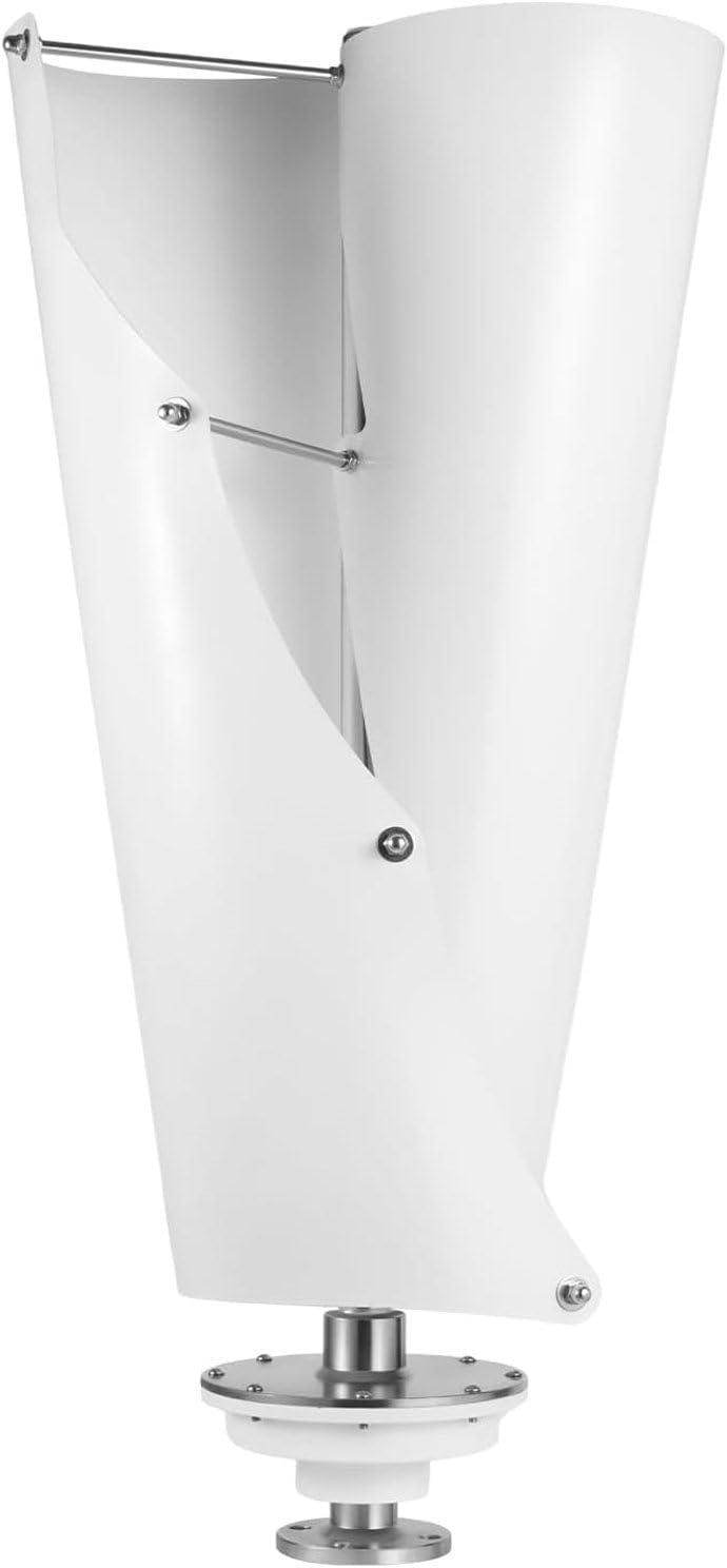 12V 24V Vertical Wind Turbine with 2 Blades, Helical Magnetic Levitation, MPPT Controller, Energy Efficient & Eco-Friendly, Ideal for Home and Factory Use