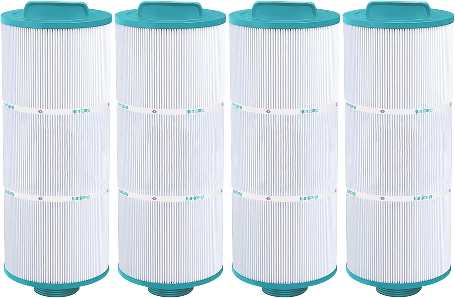 Hurricane Filters 4 Pack HF5H502-01 Spa Filter Cartridge - Replacement for PPM50SC-F2M, Unicel 5CH-502, Filbur FC-0195, Pacific Marquis Spas, Cal Spas, Low Flow Recirc 48SF
