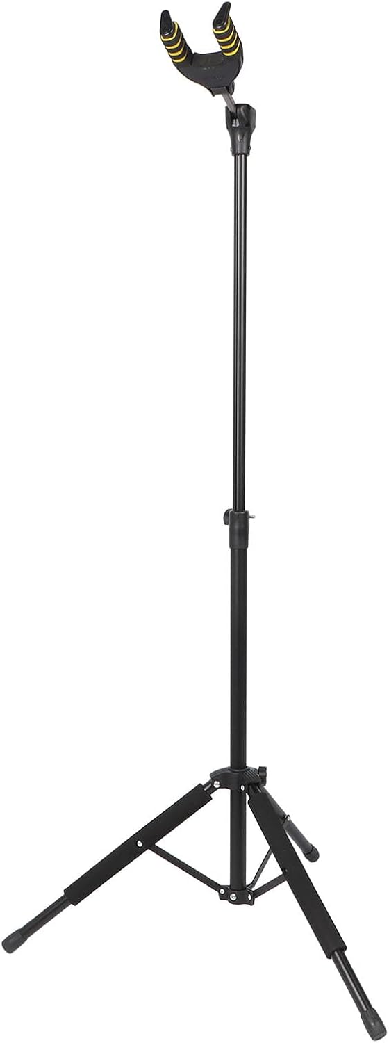 Adjustable Guitar Stand, Foldable Gravity Auto Lock Tripod for Acoustic Electric Bass Ukulele - Stable Support, Easy Storage, Perfect for Stage and Home Use