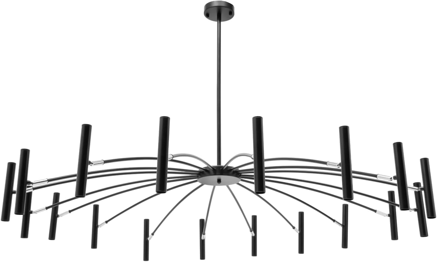 18-Head Black Branch Chandelier Candle Branch Chandelier Chandelier Light Fixture Dining Room Chandelier Over Table Adjustable Hanging Lighting Fixtures for Living Room,Kitchen Island,Bedroom