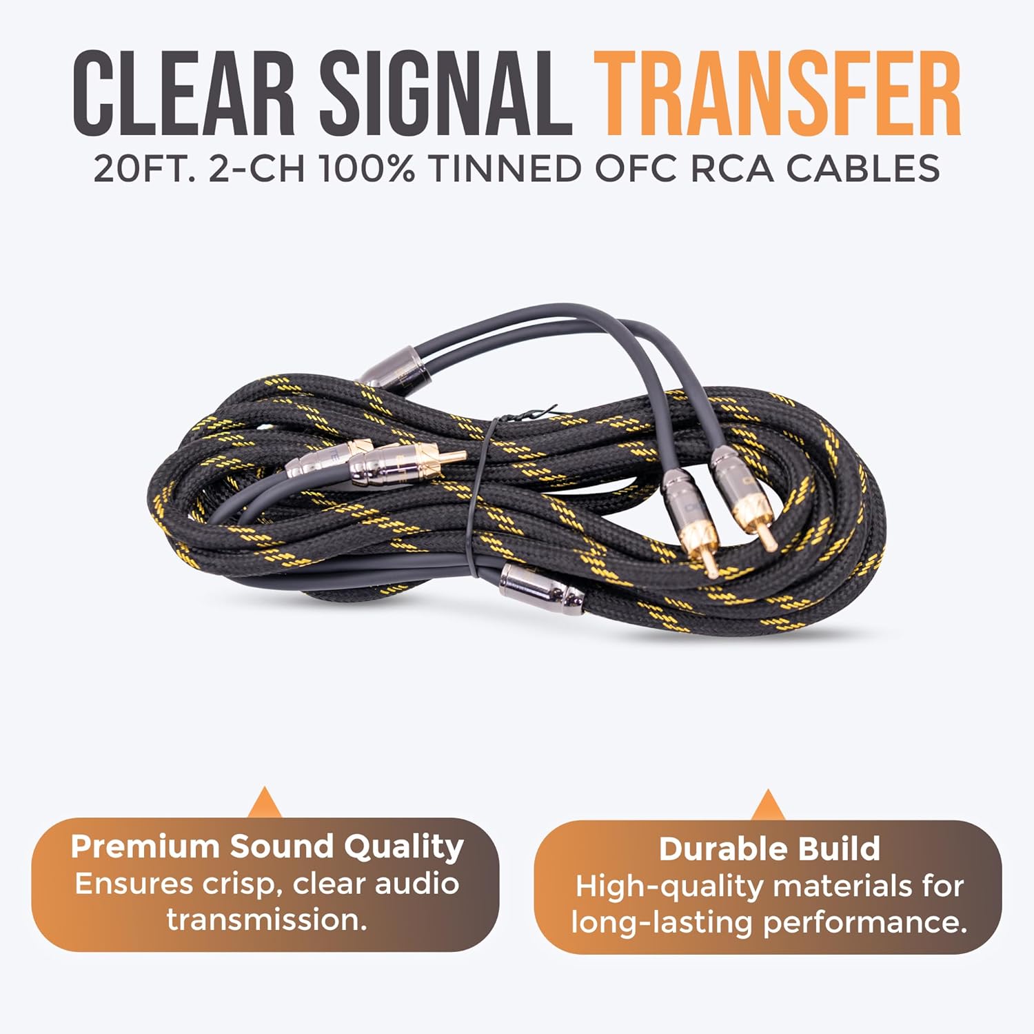 Elite Audio EA-PROK8 Pro Amplifier Wiring Kit - 2500W Max Power, Oxygen Free Copper Cables, Brass ANL Fuse Holder, 8 Gauge