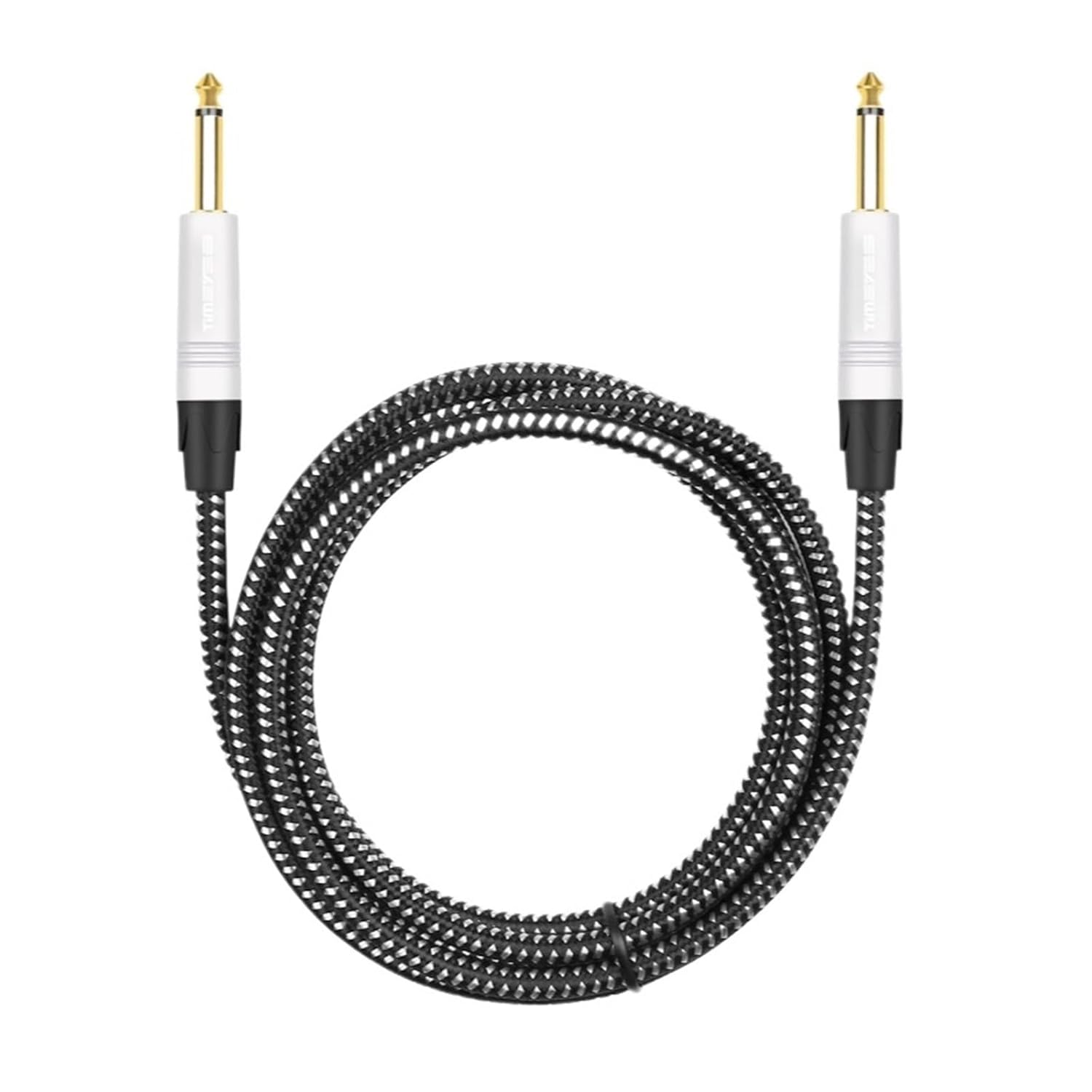 6.35mm Jack Audio Cable to1/4 TS Mono Male Aux Unbalanced Instrument Cable for Guitar Bass Amplifier Keyboard Electric Mandolin(3m)