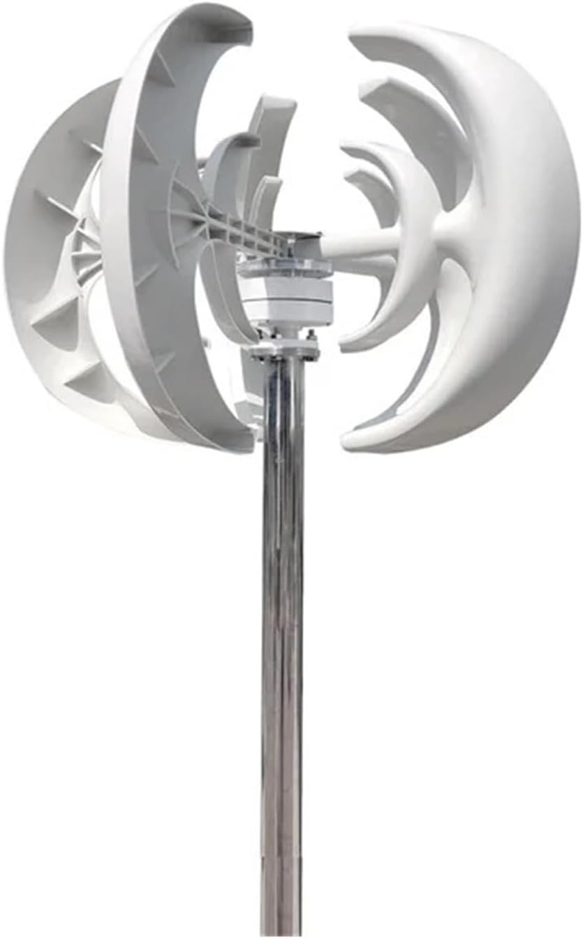 1000W 24V Vertical Axis Wind Turbines Generator Lantern 5 Blades Motor Kit Wind Turbine, Windmill Home Camping Low Starting Speed for Home(with MPPT Control,24V)