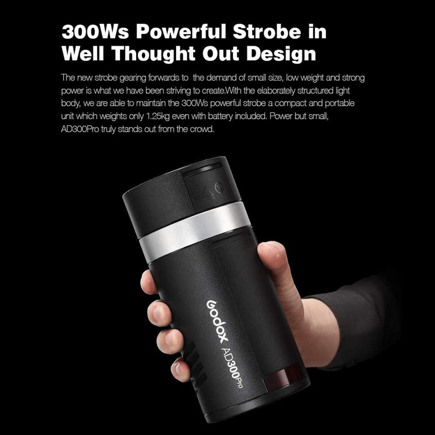GODOX AD300 Pro AD300Pro Flash with BD-10 Barndoor Accessories Kit with Honeycomb Grid and 4 Color Filters for Canon Sony Nikon Fuji Olympus Panasonic Camera,TTL 2.4G HSS 1/ 8000s with 2600mAh Battery