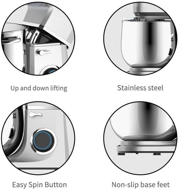 Stand Mixer,11L Food Mixer with Agitator,Dough Hook,Egg Beater,1700W Tilt Head Dough Blender,6-Speed Adjustable Multi-Function Cook Machine,Household Desktop Egg Beater,