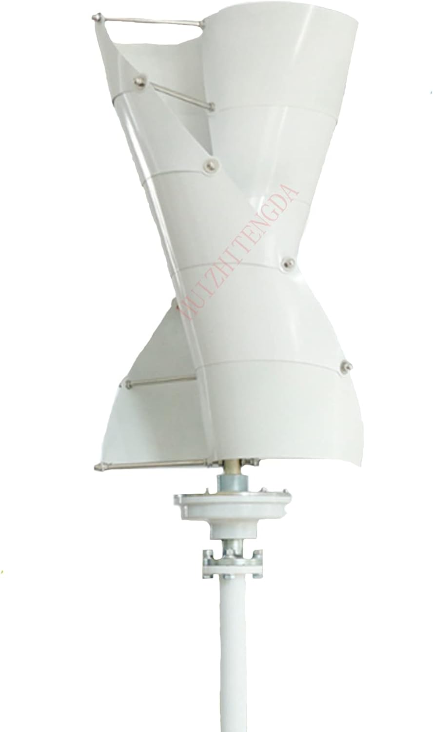 12V 24V 48V 220V Vertical Wind Turbine Generator,4000W 10 Blade Home Spiral Wind Power Turbine Generator for Home Or Camping(White)