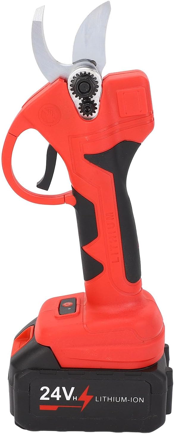 Hyuduo Electric Pruning Shear with 30mm Cutting Capacity Cordless Ergonomic Handle SK5 High Carbon Steel Cutting Blade Built in Safety Switch for Efficient Cutting (US Plug)