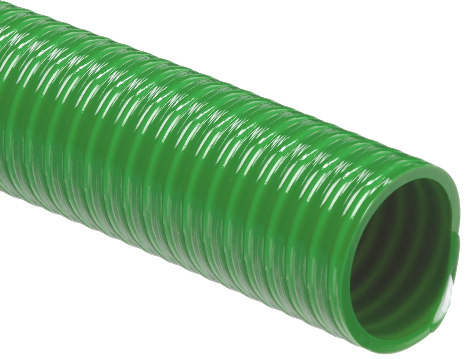 1510 Green PVC Water Suction/Discharge Hose, 70 psi Maximum Pressure, 100' Length, 1-1/2