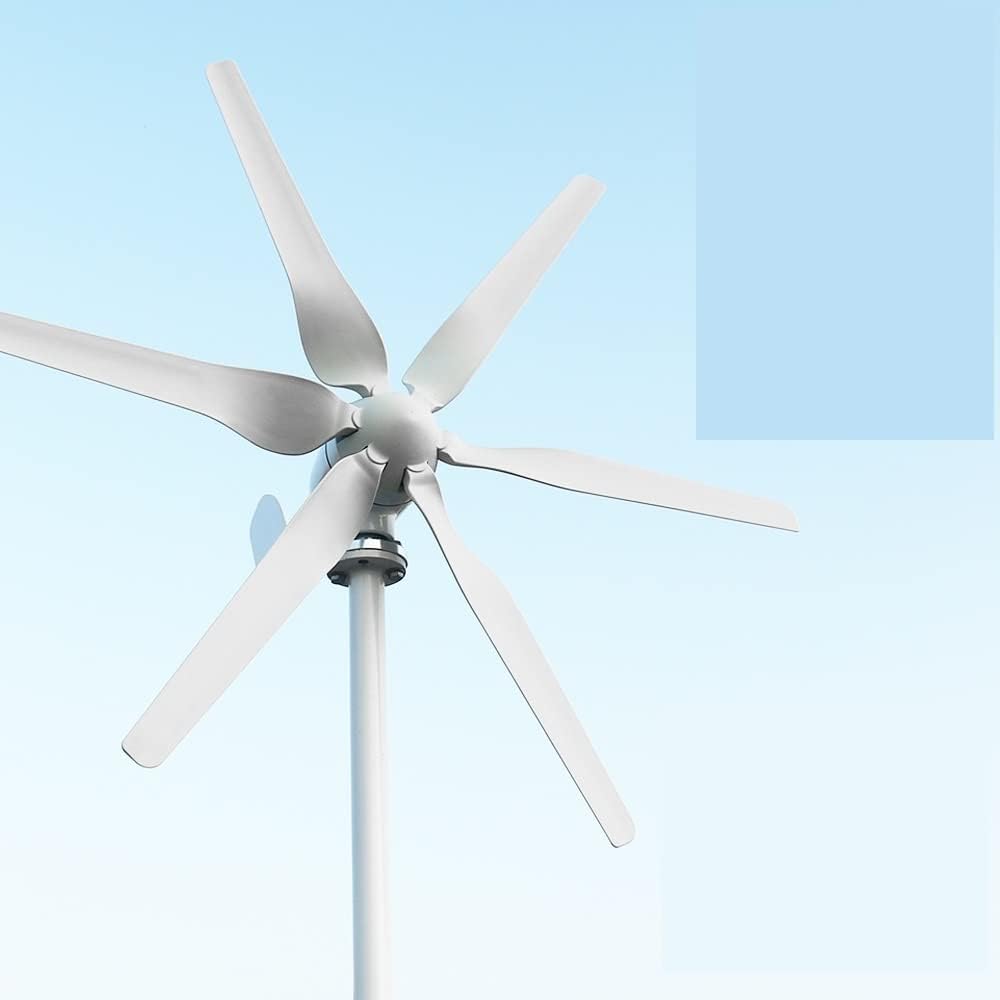 Wind Turbine Generator, 1000W 12V 24V Wind Turbine Generator Complete Set Windmill MPPT/Charge Controller Small Wind Generator Home Use Low Noise for Boats, Gazebos, Chalets, or Mobile Homes(MPPT Cont