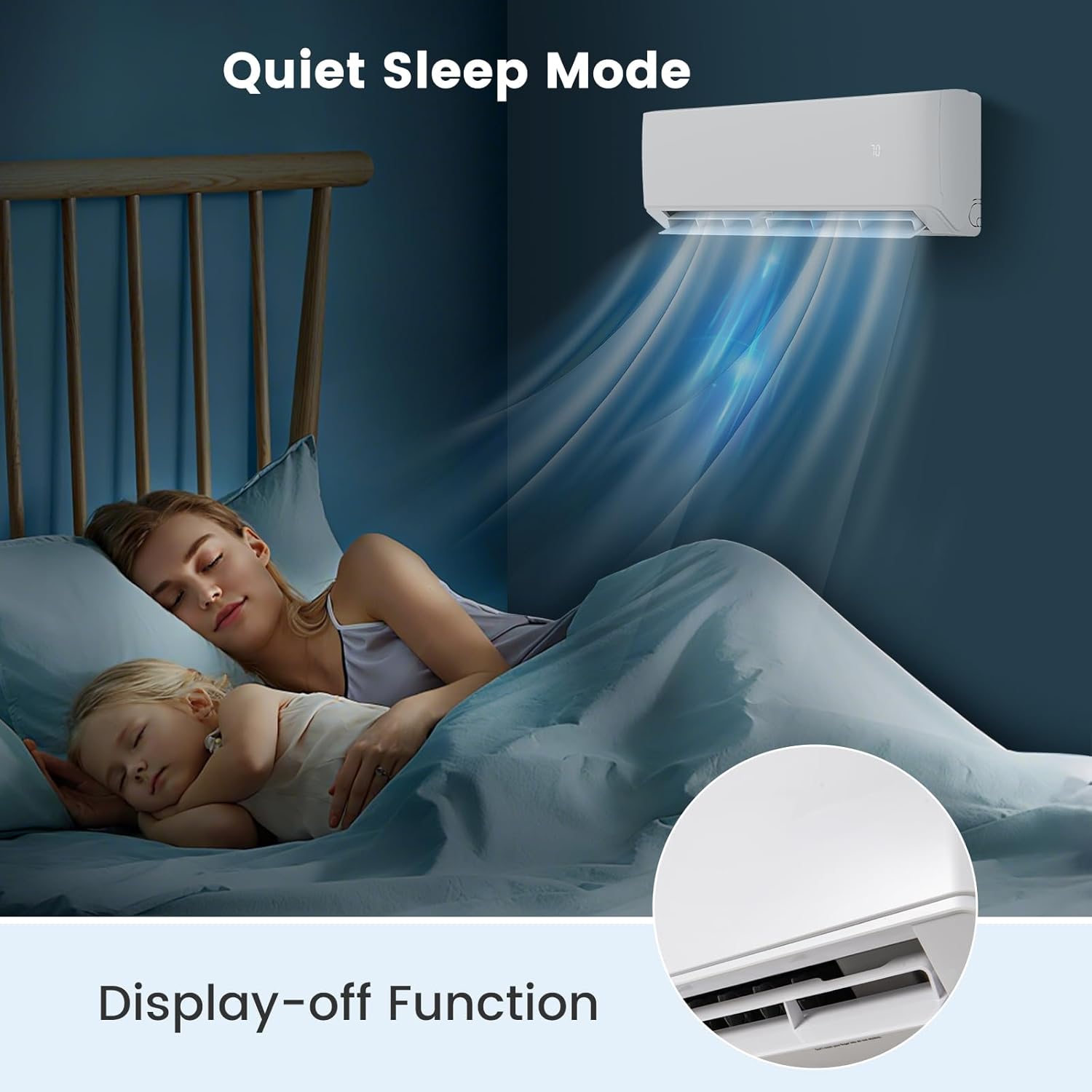 ARLIME Mini Split AC, 2 Zone 30000 BTU Wifi Enabled Air Conditioner & Heater, 23 SEER2, Energy Star, R32 Refrigerant, Inverter Wall AC Unit with Installation Kit, 208-230V (Dual Zone 7K+ 9K)