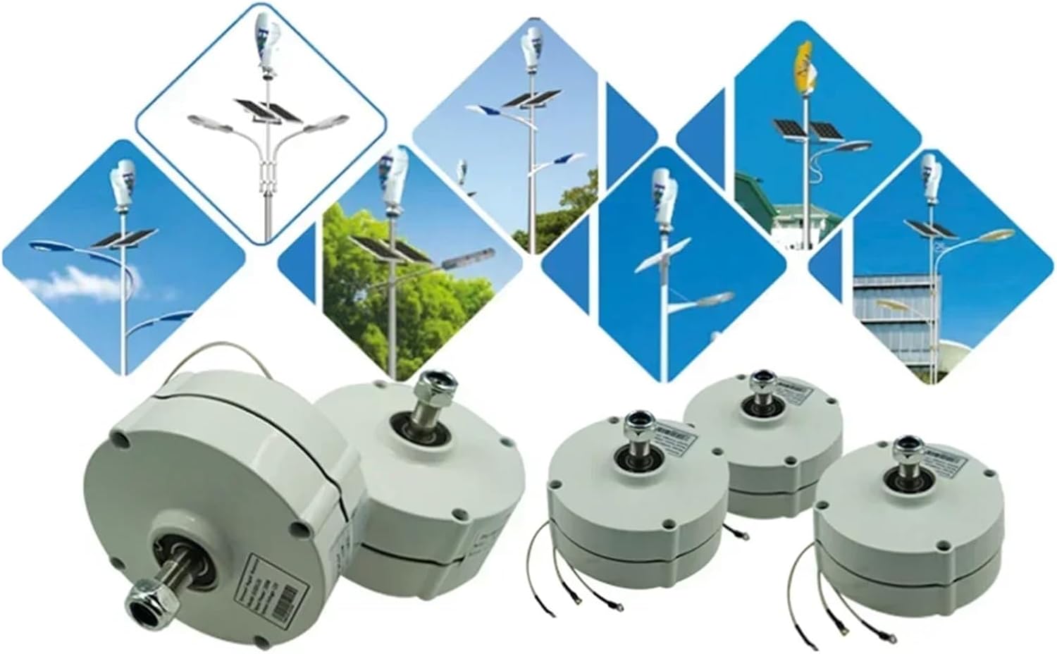 500W 12V 24V Gearless Permanent Magnet Generator for Wind Turbines and Water Turbines Low Speed Power Generator Low Starting Speed for Home(with Base,12V)