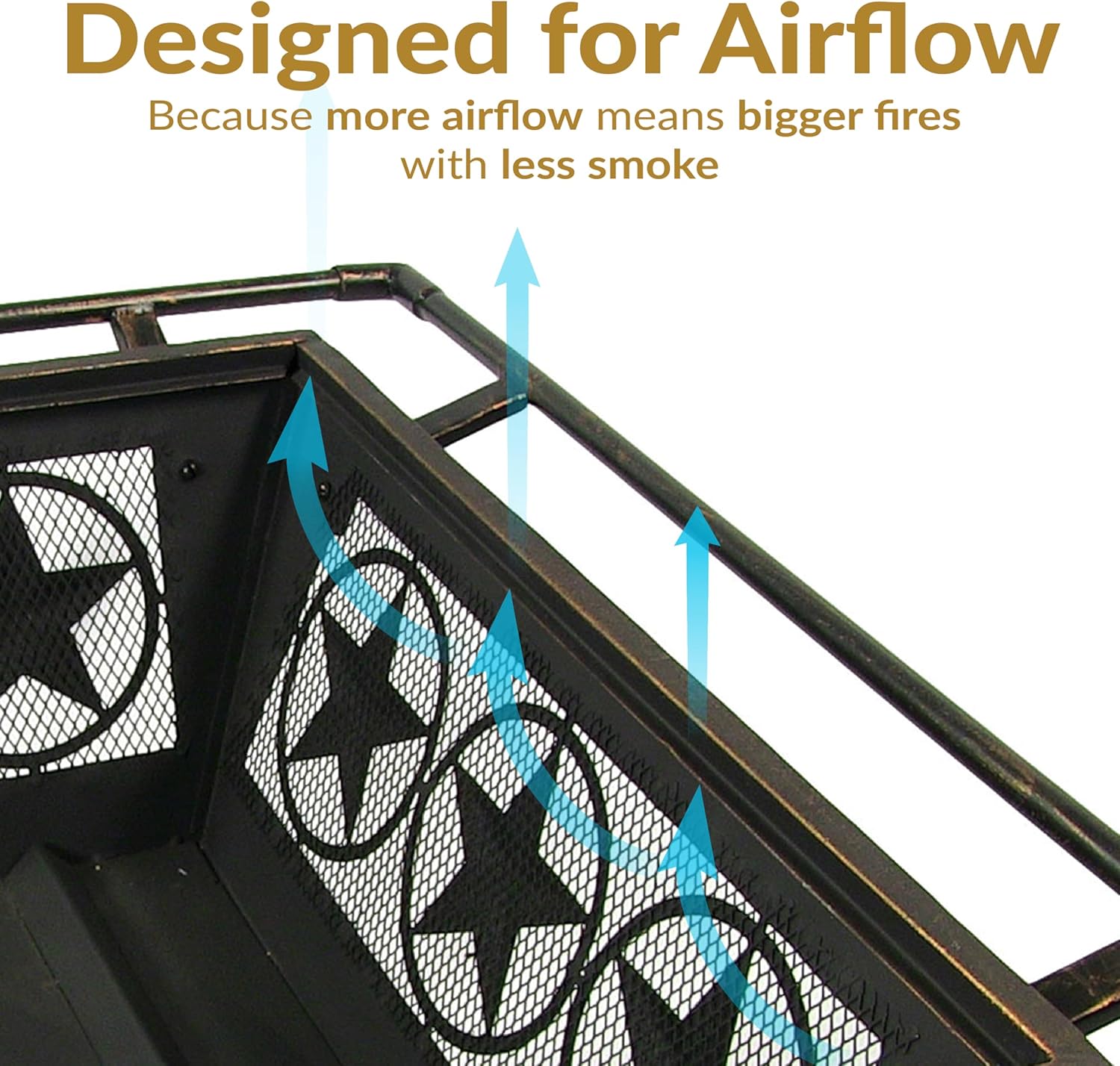 Sunnydaze Northern Galaxy 32-Inch Outdoor Fire Pit with Grill Grate, Spark Screen, and Poker - Heavy-Duty Wood-Burning Fire Pit for Outside