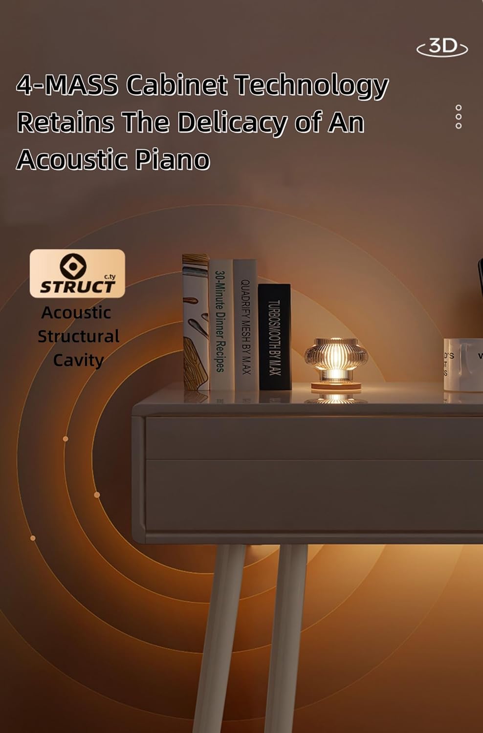 LANDTOM 88-Key High Level Heavy Hammer Electric Piano Drawer Type Home Desk Electronic Piano for Beginners/Intermediates/Seniors/Specialist (Pink key with bench)