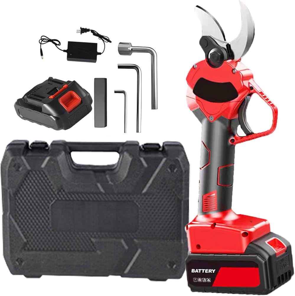 Electric Pruning Shears, Professional Cordless Pruning Shears with 2Pcs 1500mAh Battery, 35mm 1.37