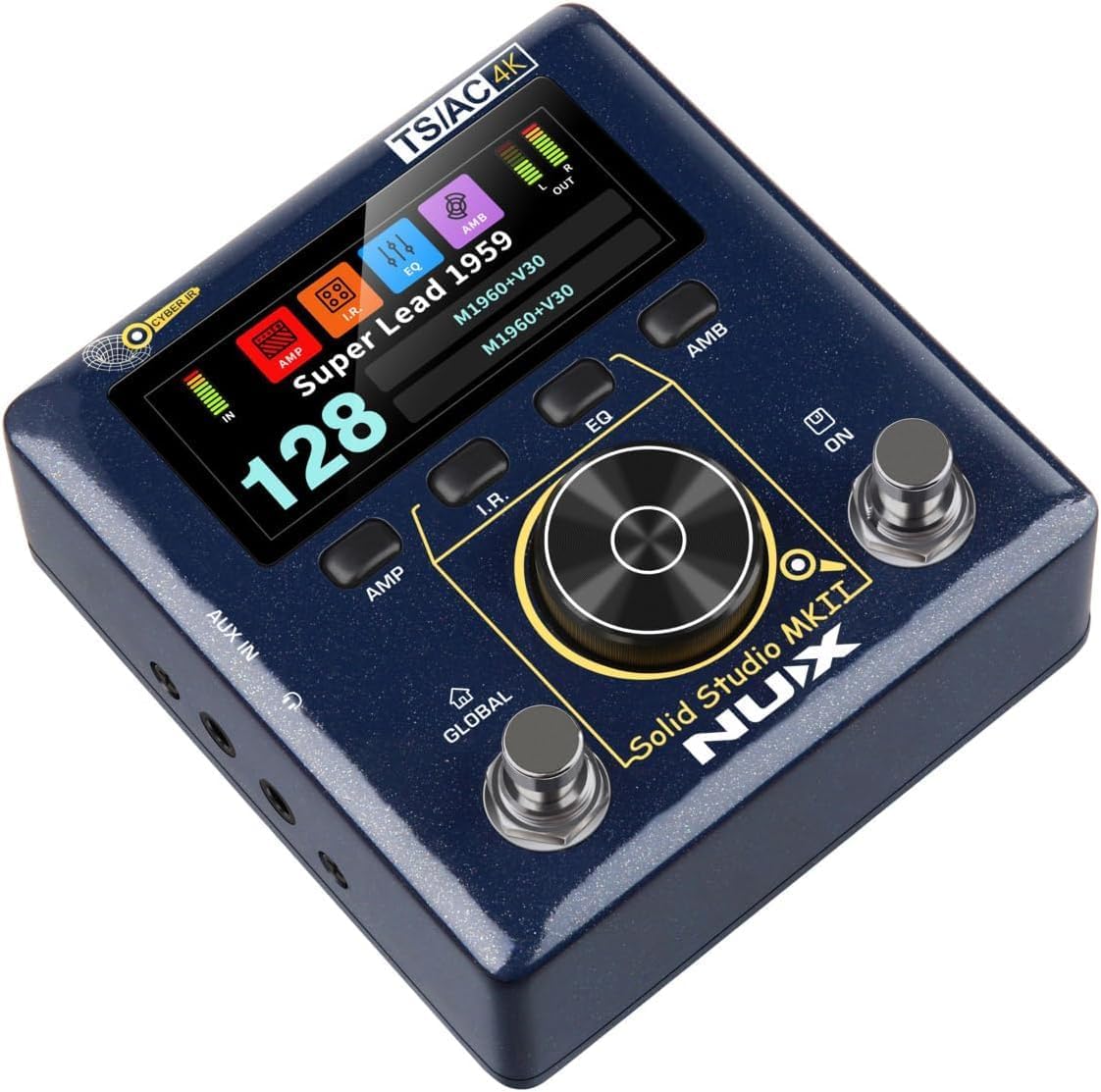 NUX Solid Studio MKII Preamp and IR Loader Pedal - Bundle with 2 Instrument Cables, 4 Patch Cables and Snark-X Tuner