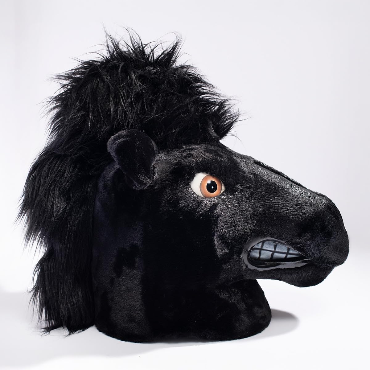 TCDesignerProducts Black Stallion Mascot Costume, School Spirit Sports Fan Gear, Football Cheerleader Accessories, Homecoming