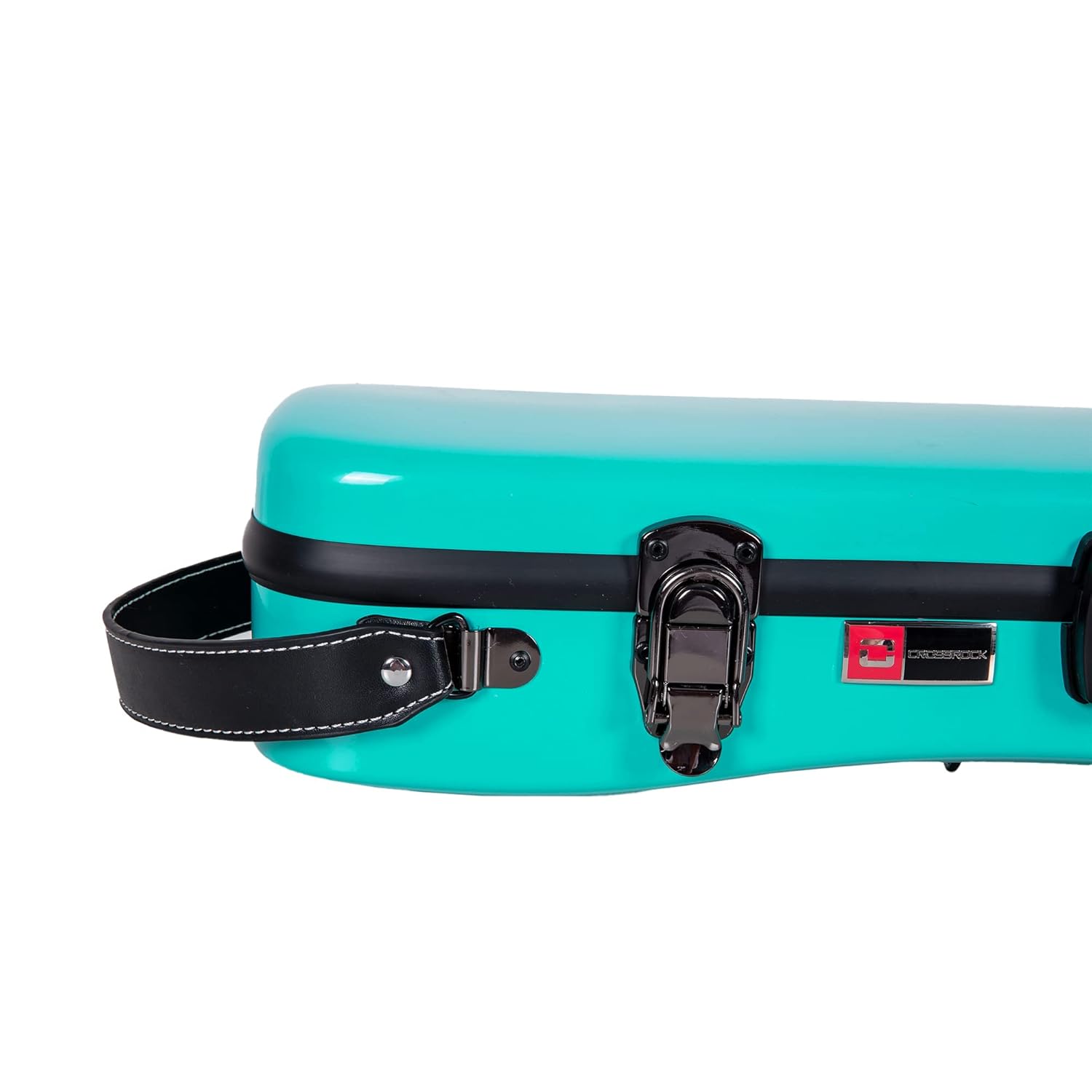 Crossrock Case - Fiberglass Mandolin Case - Fits Both A & F Styles - Padded Straps, Accessory Compartment, Fixed & Removable Padding - Includes TSA Lock - Mint Blue (CRF1020MAFMB)