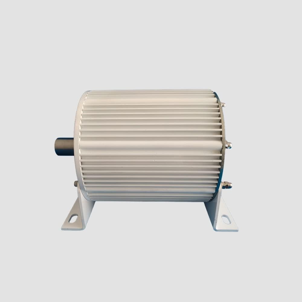 Wind Power Turbine Generator 10KW 20KW 30KW Generator AC Alternators 48V 96 Gearless Permanent Magnet Low RPM for Wind and Horizontal Wind Turbine (Size : with Base, Color : 48V_30000W)
