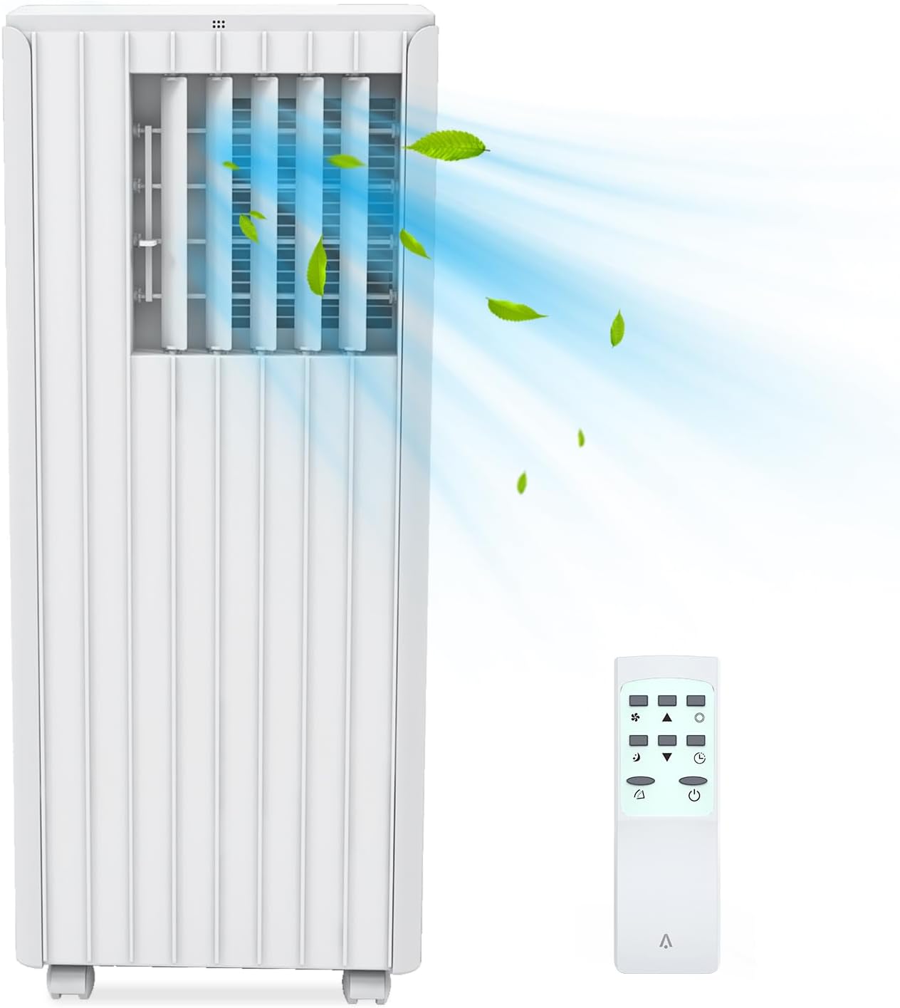 8,000BTUs Portable Air Conditioners Room Up to 350 Sq.Ft, 4-In-1 Portable Ac With Cool, Fan, Dehumidifier & Sleep Mode, Indoor Ac Unit w/Remote Control, 24H Timer, Window Installation Kit, White