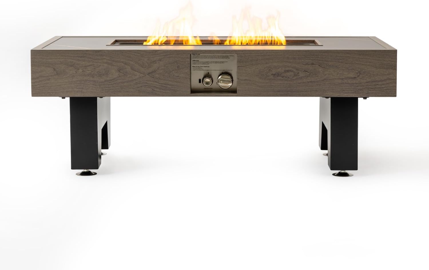Modern 42inch Grey Iron Fire Pit Table with Wood Burner