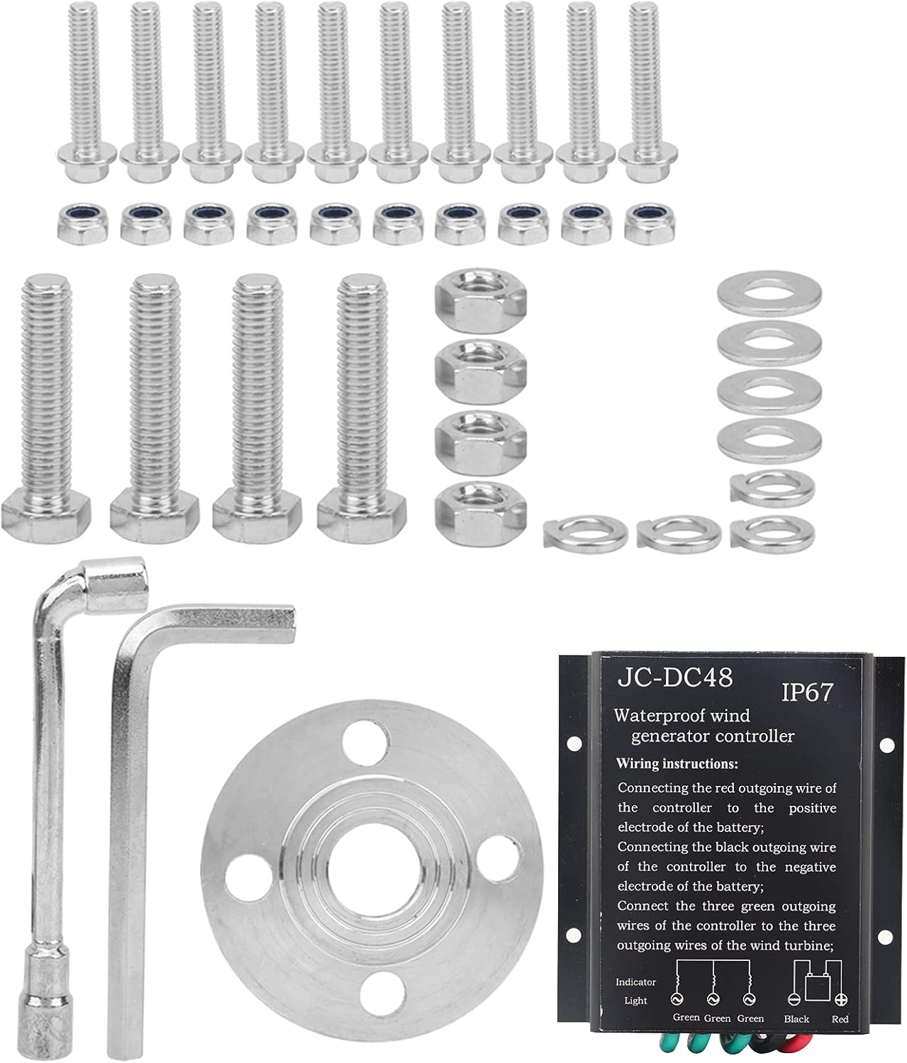 Walfront 5 Blades Wind Generator Kit 800W Small Wind Turbines Windmill Generator Turbine (48V)