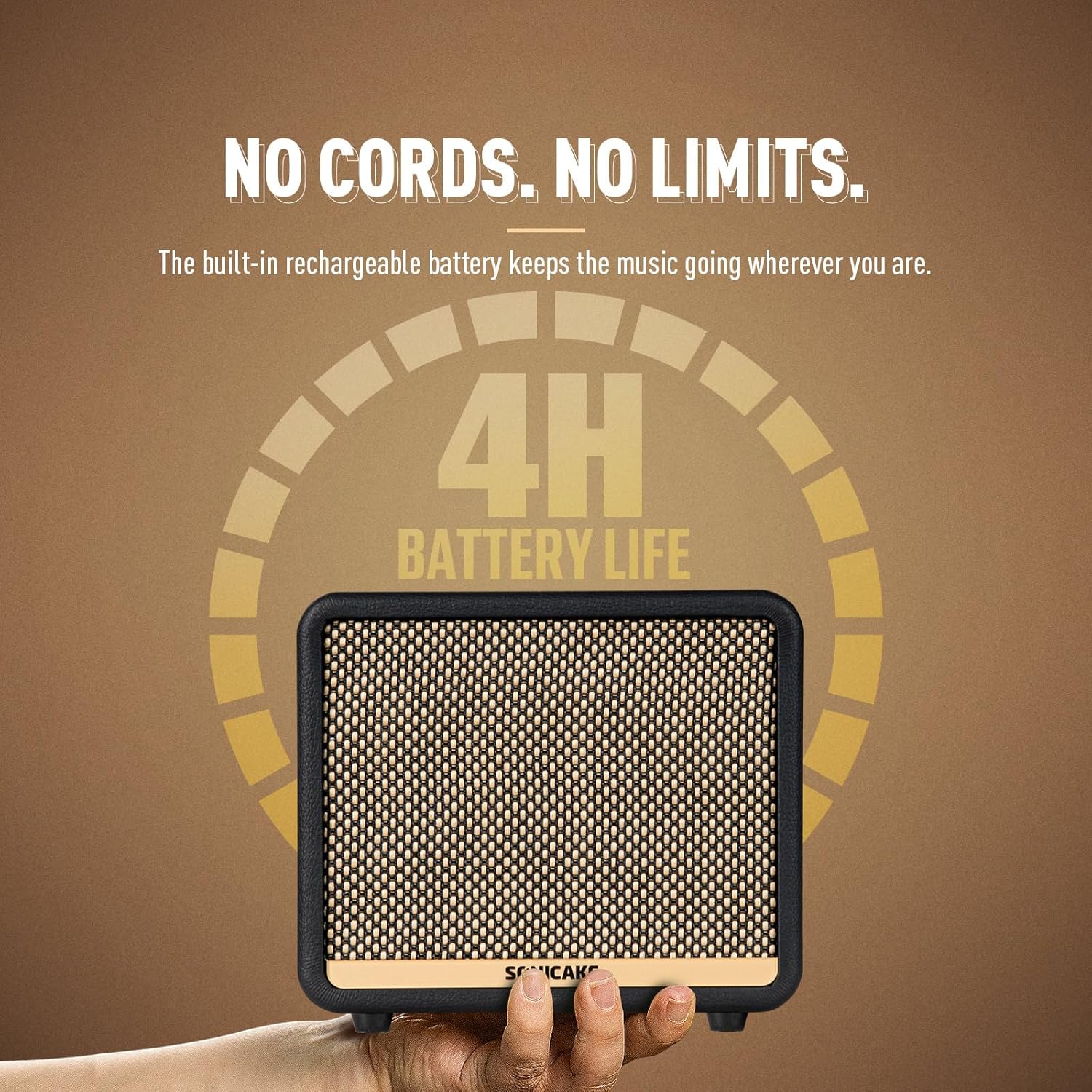 SONICAKE 10W BT Guitar Amplifier, Multi-effect Digital Modeling Speakers with APP, Portable Desktop All-in-one Guitar Amp with 80 Effects 100 Preset for Bedroom Practice, OTG AMPCUBE QAM-20