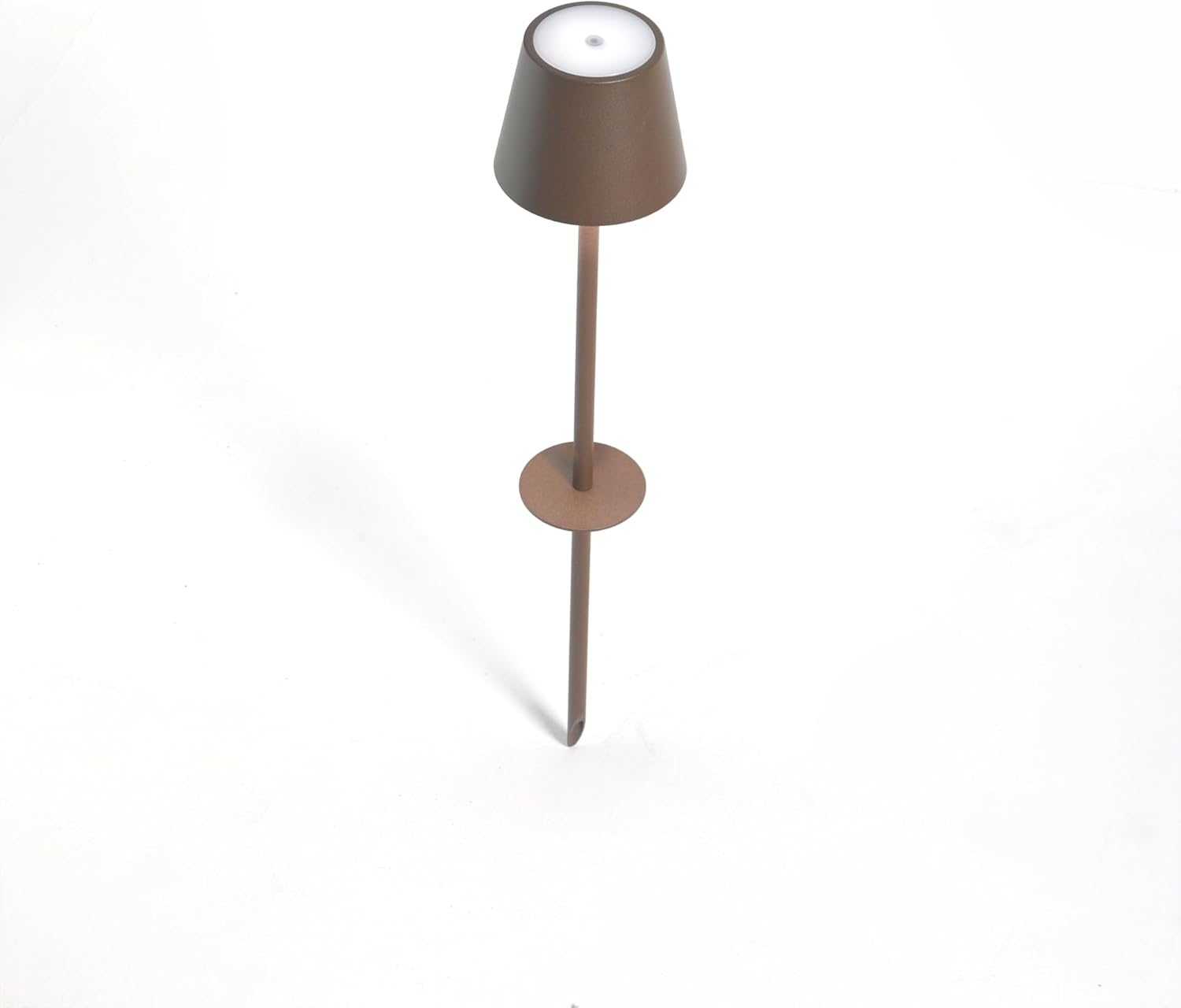 Zafferano, Poldina Peg Pro Magnetic, Rechargeable Cordless Garden Lamp with Touch Controls, Suitable for Garden,Patio and Pathways, Dimmer, 2200-3000 K, Height 23.6 Inches, Rust Color