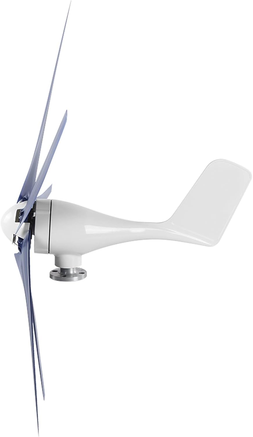 Oumefar 100W High Efficiency 5 Blades Wind Turbines Generator for Boats Mobile Homes, Black Alloy Material (Blue #13)