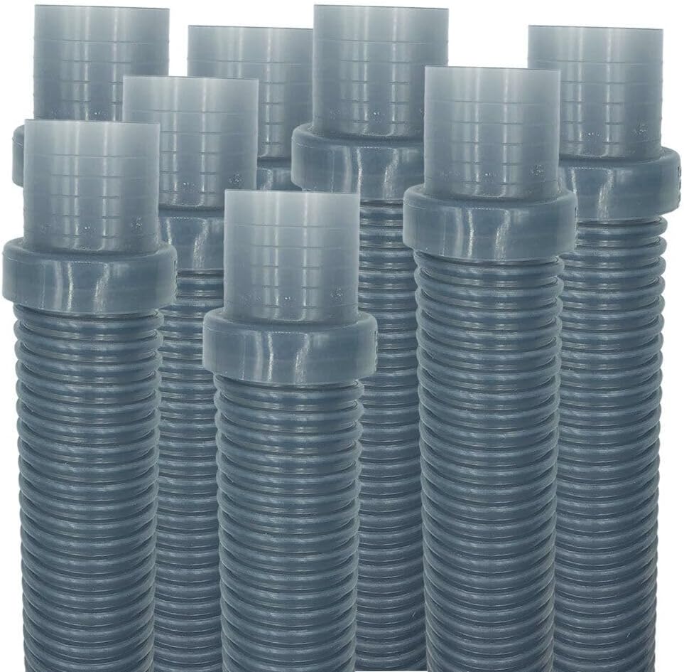 Replacement for Puri Tech Pool Vac Ultra AquaBug Hose Translucent Blue 1.5 inch x 4 feet 8 Pack