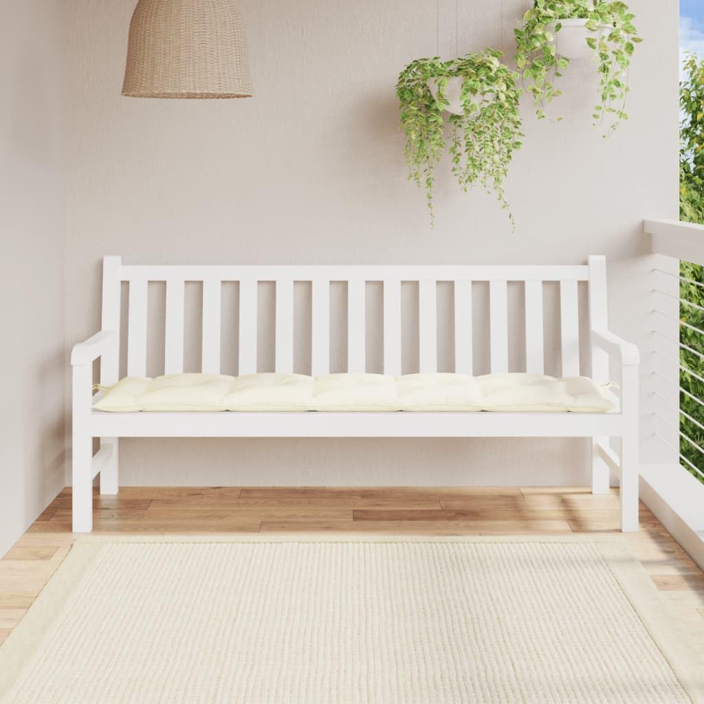 Garden Bench Cushion Cream White 70.9