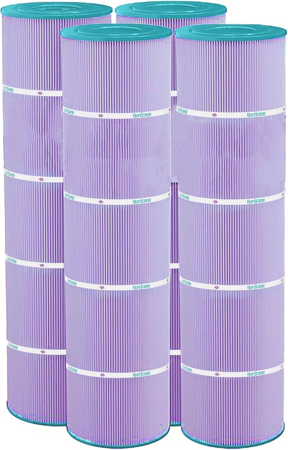 Hurricane Filters 4 Pack HF7471-04P Platinum Purple Pool Filter Cartridge - Replacement for Pleatco PCC105, Unicel C-7471, Filbur FC-1977, Pentair Clean & Clear Plus 420