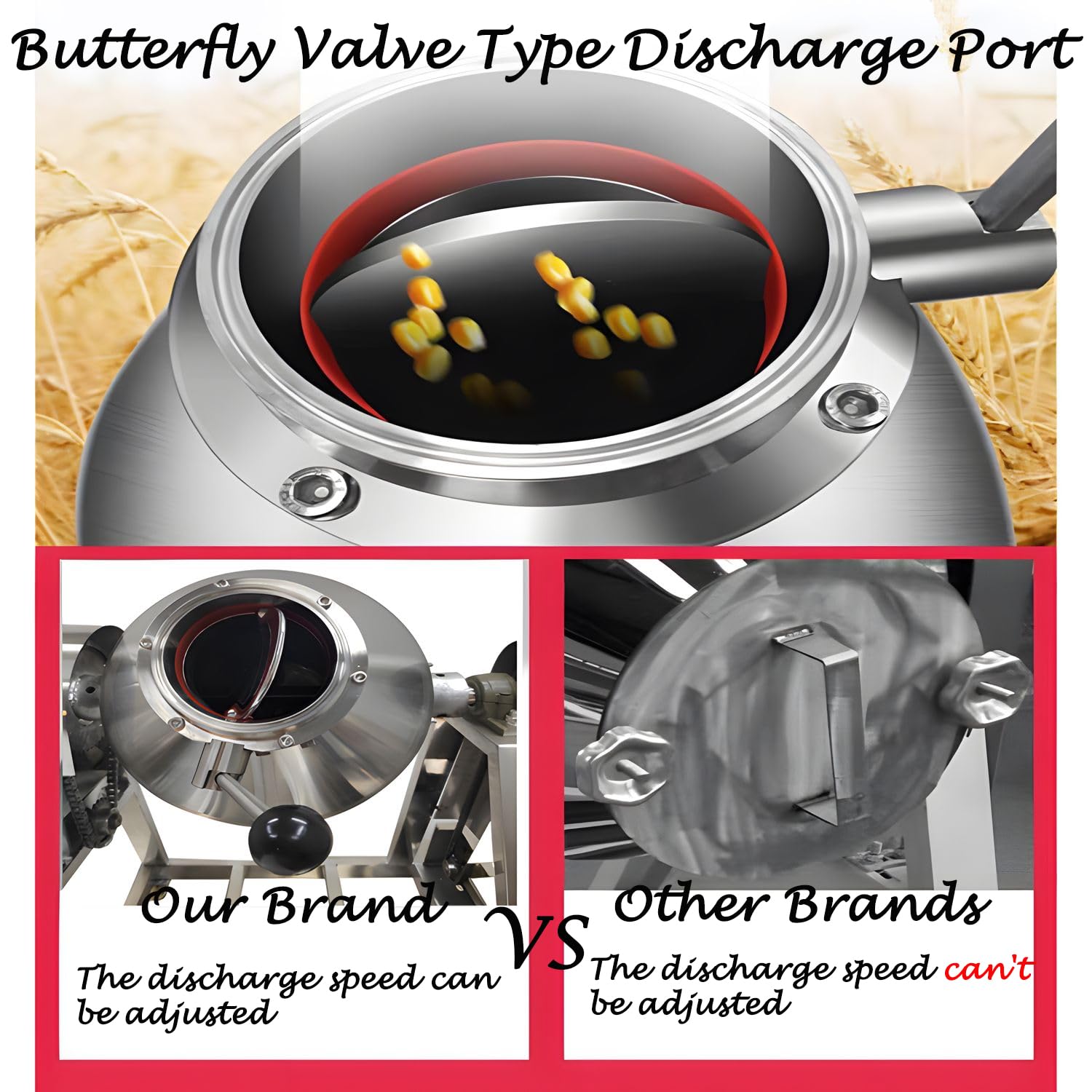 Stainless Steel Dry Powder Mixer Metal Powder Blender Granular and Food Drum Mixing Machine, 110V, 3KW, 60L