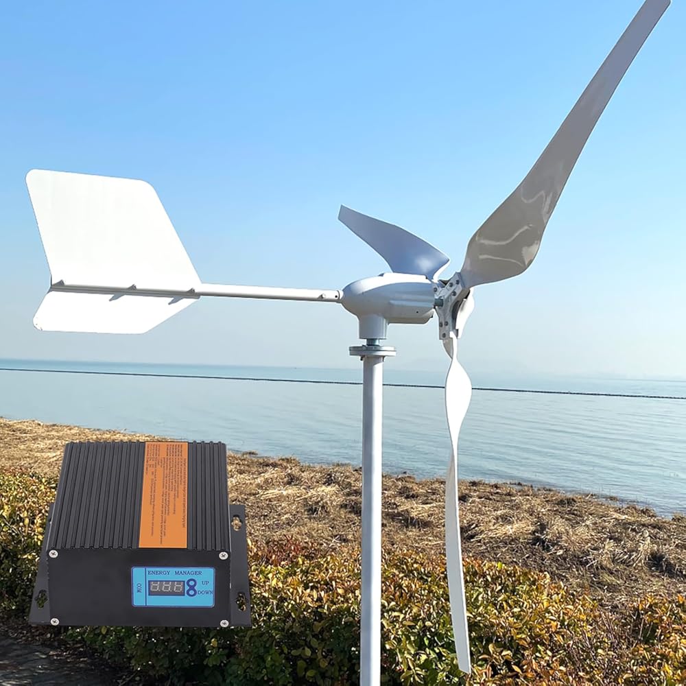 3KW 48V Wind Turbine Generator Kit Off Grid Wind Power Generator Windmill & MPPT Charge Controller