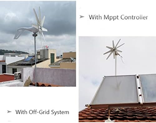 12000W Wind Turbine Generator Kit with 8 Blades, MPPT Controller, Adjustable Wind Direction, Low Start Speed 2.5m/s - Perfect for Home & Farm Renewable Energy Solutions