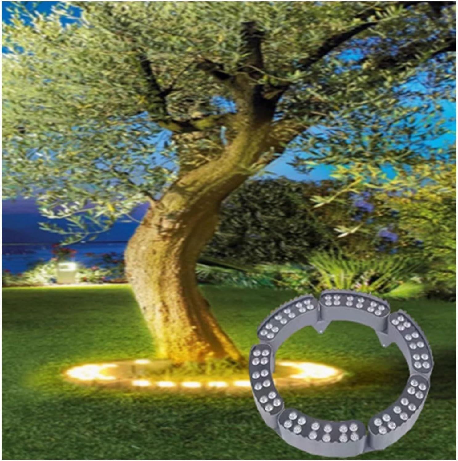 12W LED Ring Tree Hug Light - Landscape Garden Lighting Tree Lamp(Warm White,10PCS(12W-24V))