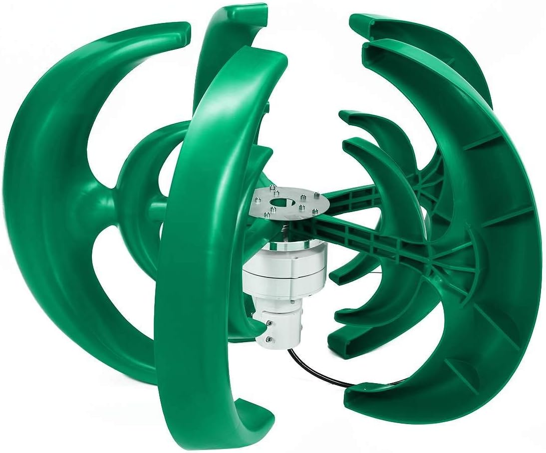 12V 24V 4000W Vertical Axis Wind Turbines Generator Lantern 5 Blades Motor Kit Windmill Energy Charge Turbines for Home Camping,12v