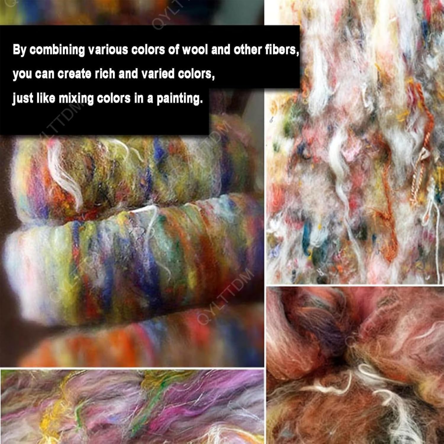 DIY Wool Felt Machine Set with Roller and Nylon Bearings, Manual Fiber Blending Board for Mixing and Organizing Wool, Efficient Blending and Organizing