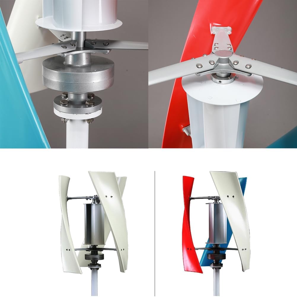 10000W Small Wind Turbine Generator AC 12Volt, Vertical Wind Power Turbine Generator Kit with Charge Controller for Home Factory Use, 12V 24V 48V 220V