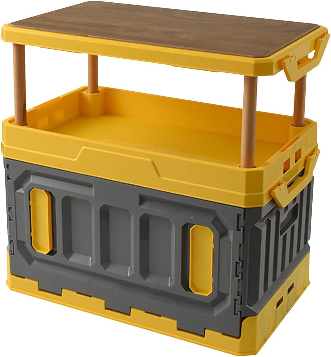 Ergocar Folding Camping Storage Box with Top Lift, Suitable for Clothing and Snack Storage, Car Trunk