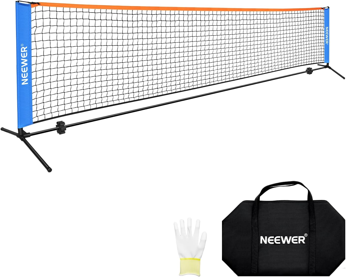 NEEWER Wide Pickleball Net, Small Portable Foldable Driveway Equipment Accessories for Indoor Outdoor Pickle Ball Training & Practice, No Tools Required