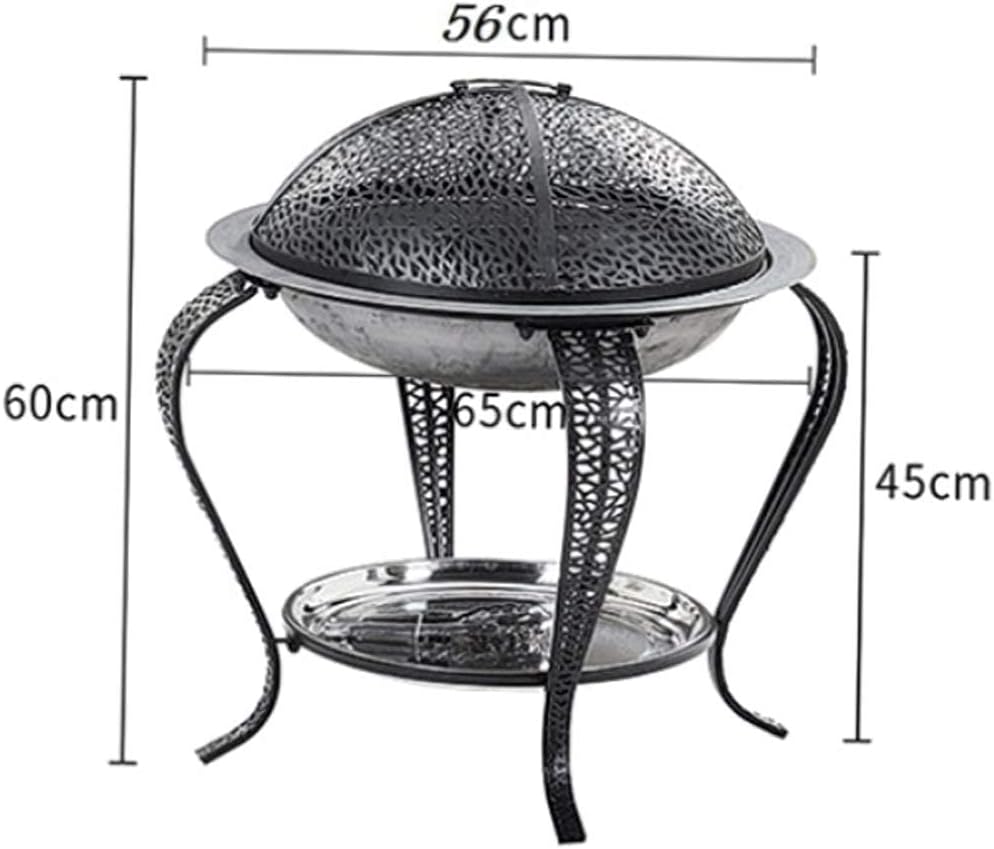 Fire pits Multifunction Fire Pit, Fire Pits Outdoor Wood Burning Steel BBQ Grill Firepit Bowl with Mesh Spark Screen Cover Log Grate Wood Fire Fire Pit