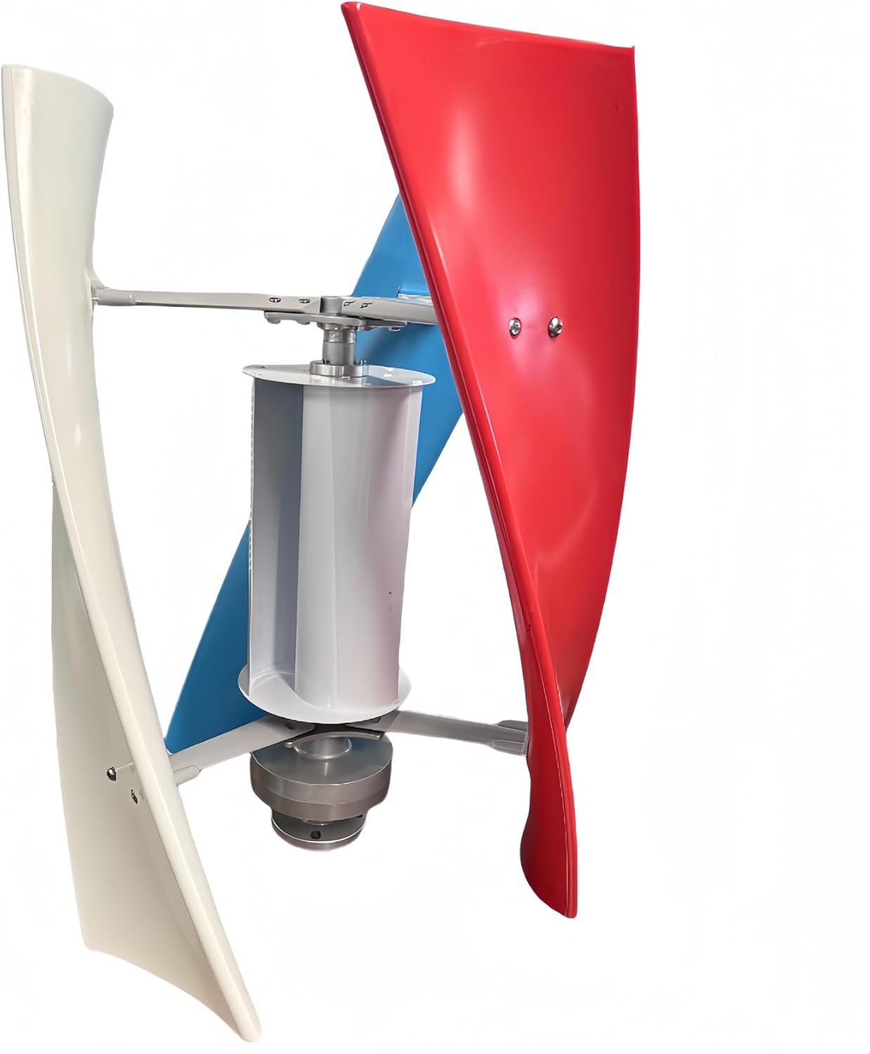 White 3 Blades10000W Wind Turbine Generator Kit, 48V/220V Home Wind Turbine Kits with MPPT Controller for Courtyard Garden Lighting