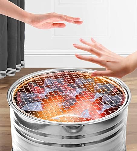 Camp Stoves Portable Camping Burner, Outdoor Fire Pits Wood Burning Small Charcoal Grill with Barbecue for Garden Patio Camping BBQ Brazier, Lightweight Fire Bowl with Handle, Easy to Carry