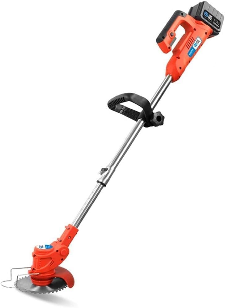 Cordless Grass Strimmer Rotary Lawn Mower Electric Rechargeable Household Small Lawn Mower Multifunctional Lithium Battery Lawn Mower for Agriculture and Gardening Outdoor