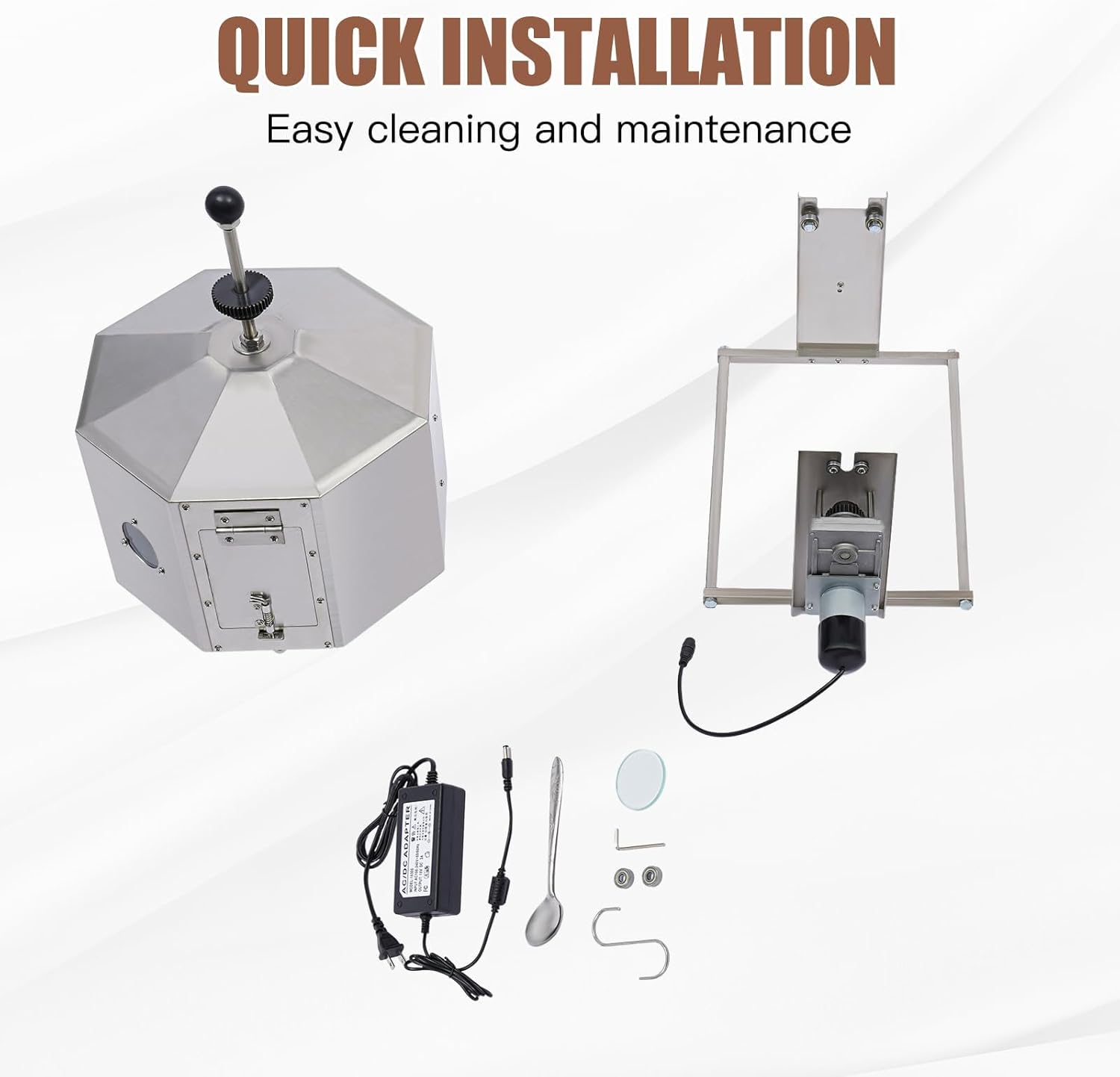 14.5L Commercial Coffee Bean Roaster Stainless Steel Coffee Bean Baking Machine Automatic Rotary Gas Burner Drum Roaster Machine