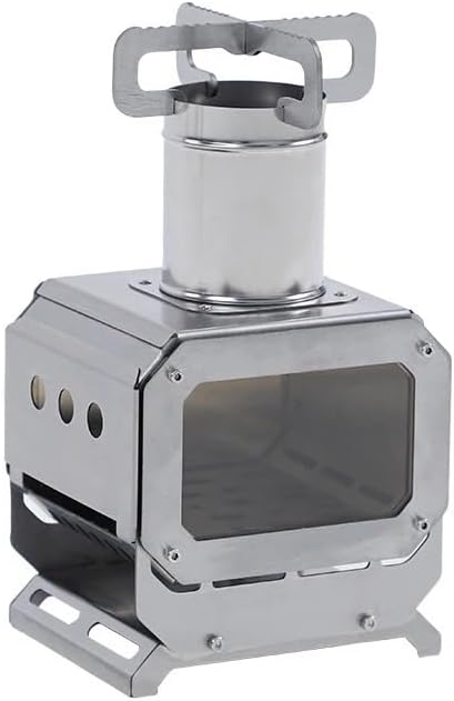 Outdoor Fireplaces Camping Desktop Wood Burning Stove Lightweight Stainless Steel Compact Portable Outdoor Hiking Backpack Cooking Firewood Fire Pits