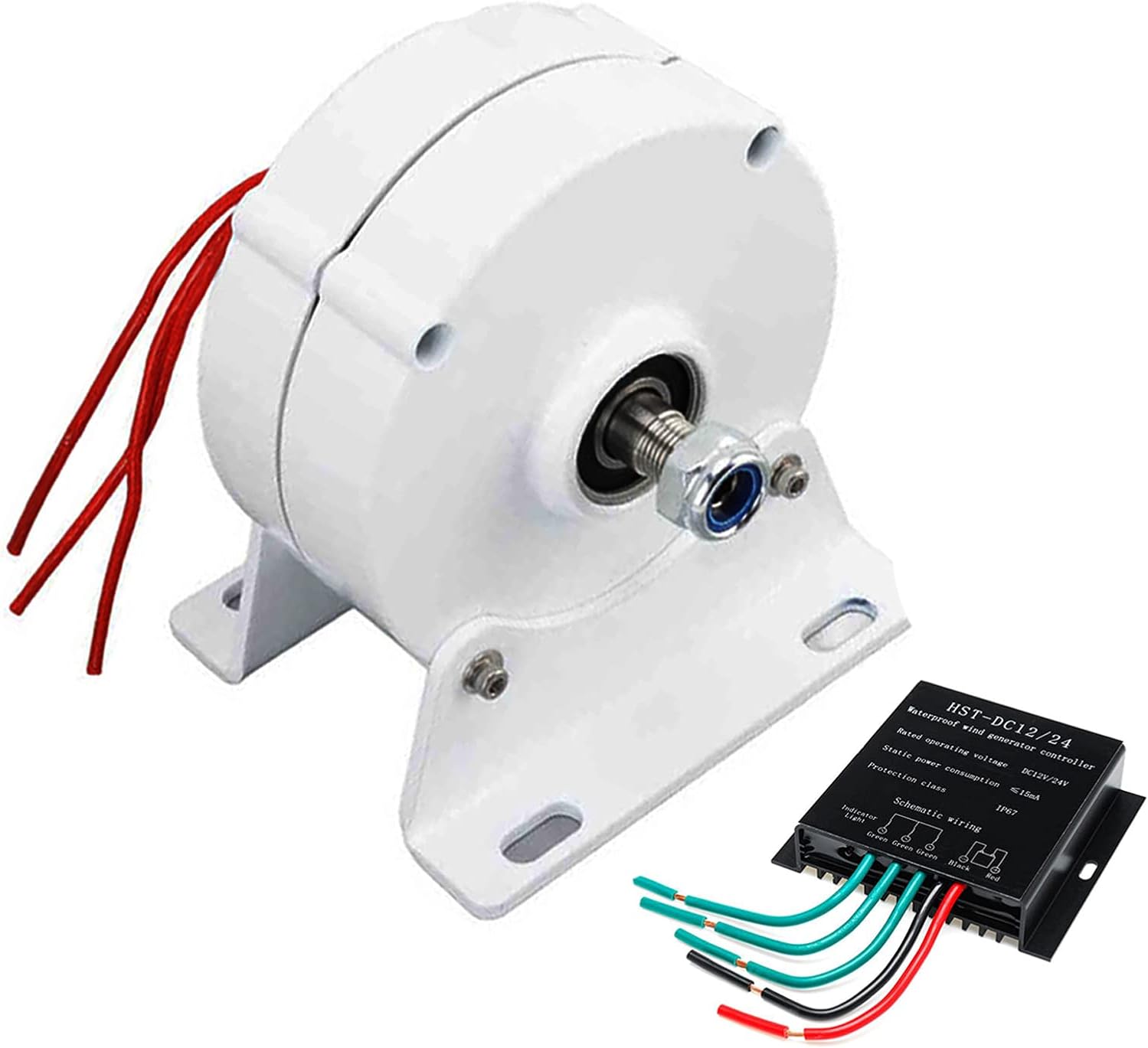 3000W Low RPM 12V Or 24V with Base Permanent Magnet Generator AC Alternator for Vertical Or Horizontal Wind Turbine Wind Generator
