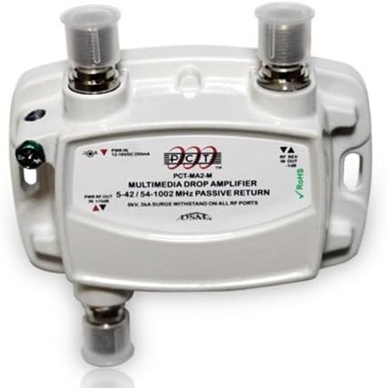 PCT 1-PORT BI-DIRECTIONAL CABLE TV HDTV AMPLIFIER SIGNAL BOOSTER WITH PASSIVE RETURN PATH